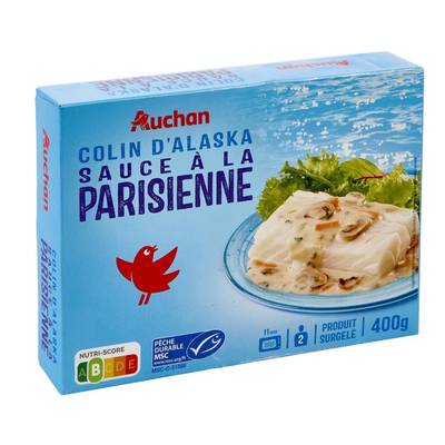 Auchan Colin d Alaska sauce à la parisienne, 2 portions - 400g