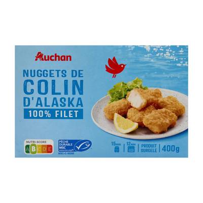 Auchan Nuggets de colin d'Alaska 100% filet, 400g