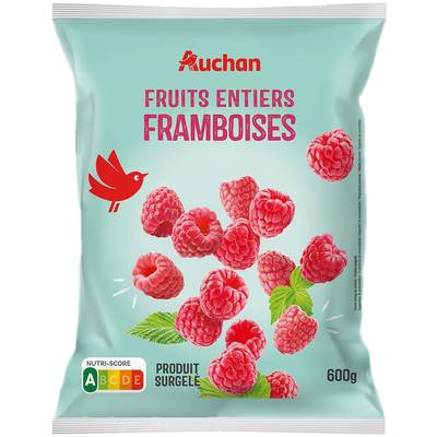 Auchan Framboises surgelées, 600g
