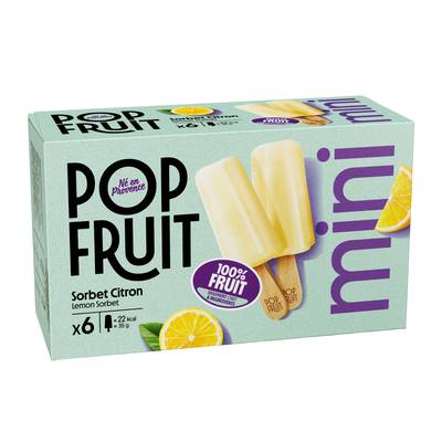 Pop' Fruit Bâtonnet 100% fruit citron, 6x35g