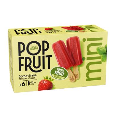 Pop' Fruit Bâtonnet 100% fruit fraise, 6x35g