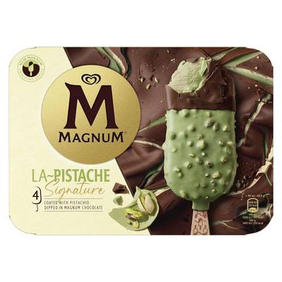 Magnum Bâtonnets glacés pistache chocolat au lait, 4x90ml