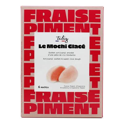 Tiliz Mochi glacé Fraise Piment, 210g
