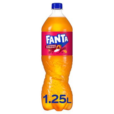 Fanta Boisson gazeuse saveur mangue fruit du dragon, 1,25L
