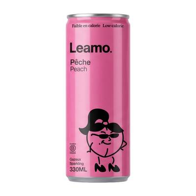 Leamo Boisson gazeuse saveur pêche, 33cl