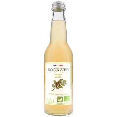Socrate Infusion pétillante Maté vert & jus de citron bio, 33cl