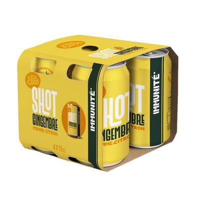 Dr Feel Good Shot immunité gingembre pomme citron, 4x15cl