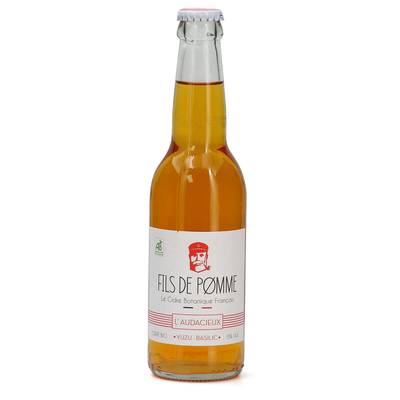 Fils de Pomme Cidre Bio Yuzu Basilic Cuvée L'Audacieux 5°, 33cl