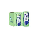 Dash Water Eau gazeuse aromatisée citron vert, 4x33cl