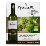 Vin de pays d'Oc Blanc IGP Marouette Chardonnay Bio, 3L