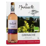 Vin de pays d'Oc rosé IGP Marouette Grenache rosé Bio, 3L