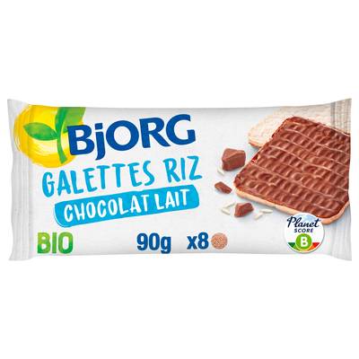 Bjorg Galettes Riz Chocolat au Lait Bio, 90g
