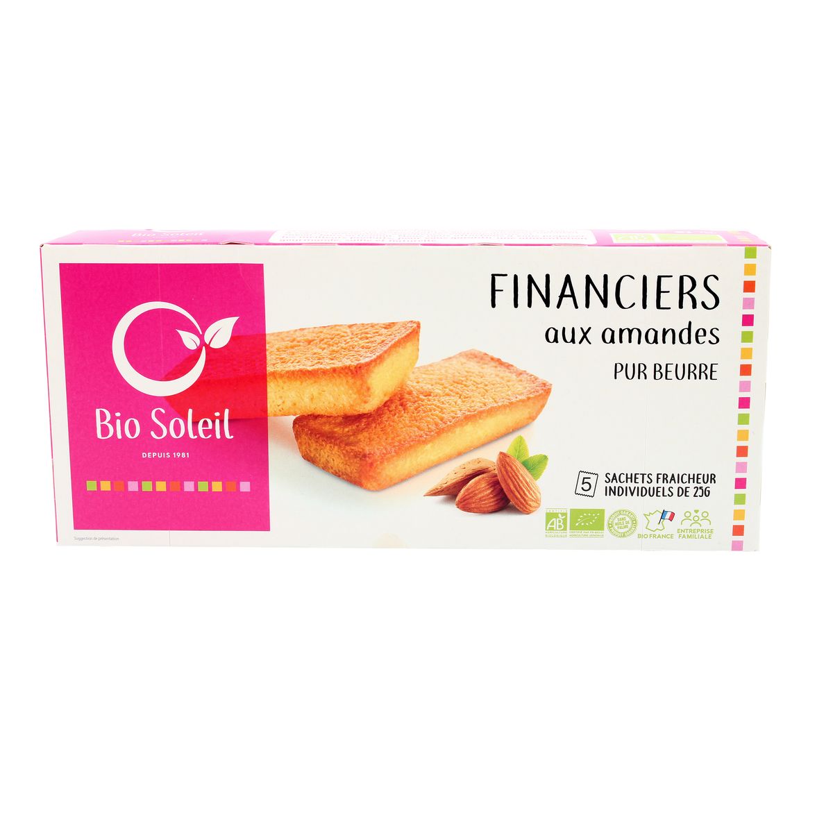 Bio Soleil Financier aux Amandes bio, 125g