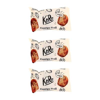 Koro Energy Ball à la purée de cacahuètes salée bio, Lot de 3x30g