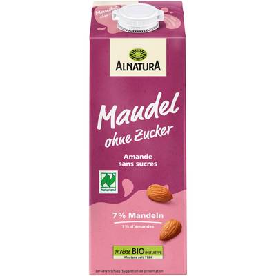 Alnatura Lait d'Amande non sucrée Boisson Végétale Bio, 1L