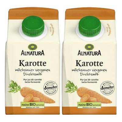 Alnatura Jus de carotte Lacto fermenté Bio Demeter, Lot de 2x50cl