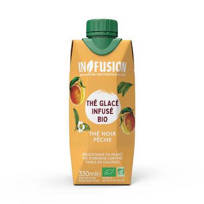 Infusion Thé Noir Pêche infusé bio, 330ml