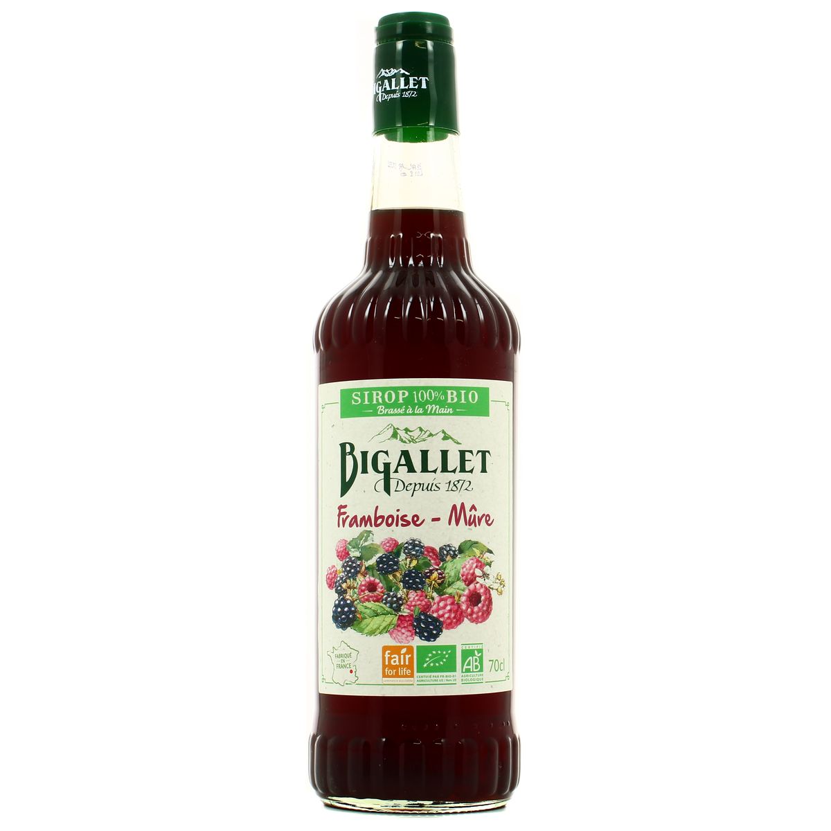 Bigallet Sirop Framboise Mure BIO, 70cl