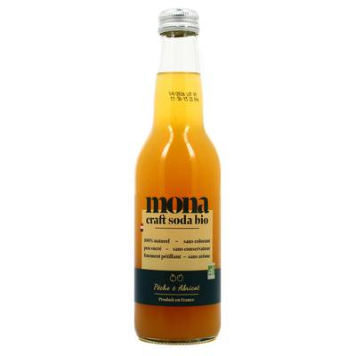 Mona Craft Soda Pêche - Abricot BIO, 33cl