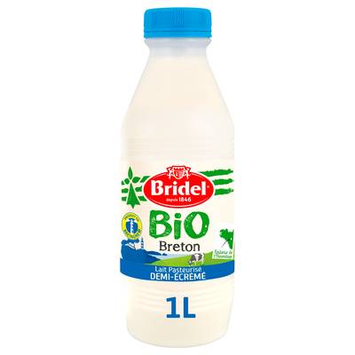 Bridel Lait Frais bio 1/2 écrémé, 1l