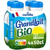 Candia Lait demi-écrémé bio UHT, 4x50cl