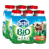 Lactel Lait Bio entier 3,6% mg, Lot de 2 - 6x1L