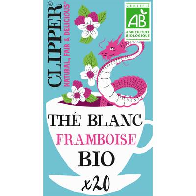 Clipper Thé Blanc à la Framboise Bio, 20 sachets