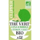 Clipper Thé Vert Gingembre Citron Vert Bio, 20 sachets