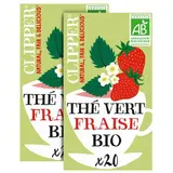 Clipper Thé Vert à la Fraise Bio, Lot de 2x20 sachets