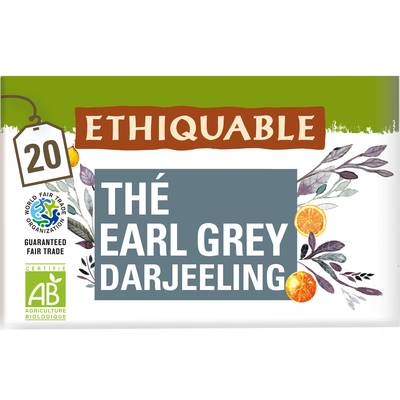 Ethiquable - Commerce Equitable Thé Earl Grey Bio d'Inde, 20 sachets