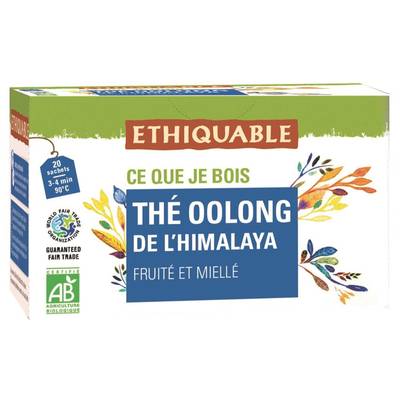 Ethiquable - Commerce Equitable Thé Oolon Bio d'Himalaya, 20 sachets