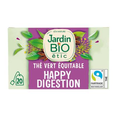 Jardin Bio Etic Thé Vert Happy Digestion Bio, 20 sachets
