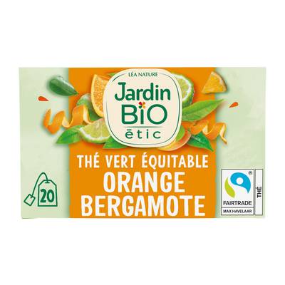 Jardin Bio Etic Thé vert orange bergamote bio, 20 sachets