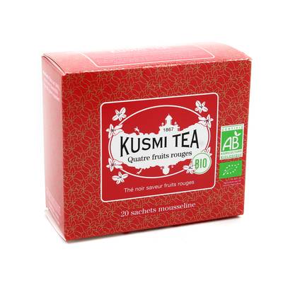 Kusmi Tea Thé Noir Fruits Rouges Bio, 20 sachets