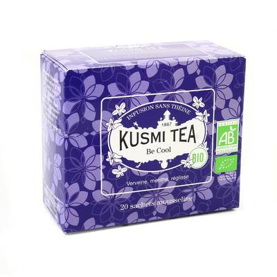 Kusmi Tea Infusion Be Cool Bio - Verveine, Menthe, Règlise, 20 sachets
