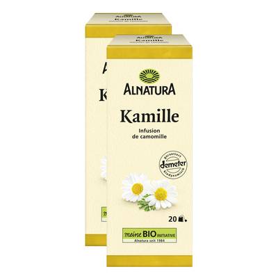Alnatura Infusion de camomille bio, Lot de 2x20 sachets