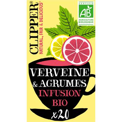 Clipper Infusion Verveine Agrumes Bio, 20 sachets