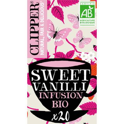 Clipper Infusion Sweet Vanilli - Vanille Fraise Bio, 20 sachets