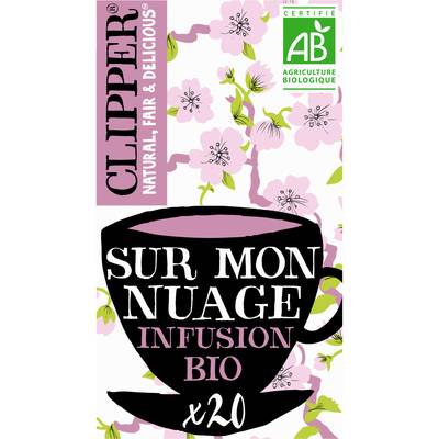Clipper Infusion sur mon nuage Citronnelle, Eucalyptus & Ginkgo Bio, 20 sachets