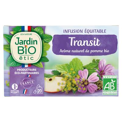 Jardin Bio Etic Infusion Transit à la pomme Bio, 20 sachets