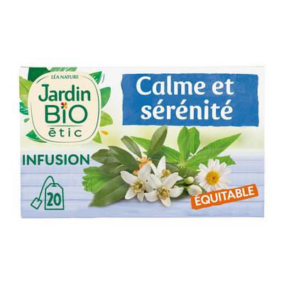 Jardin Bio Etic Infusion Calme et Sérénité saveur fleur d'oranger Bio, 20 sachets