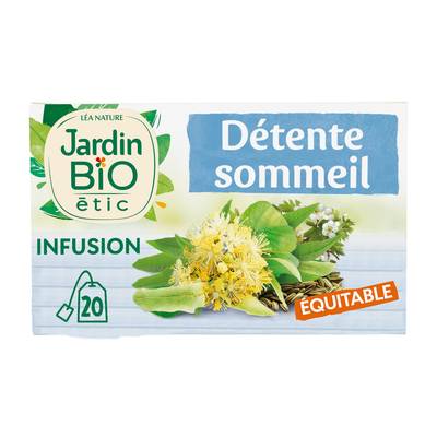 Jardin Bio Etic Infusion Détente Sommeil Bio, 20 sachets