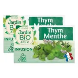 Jardin Bio Etic Infusion Thym Menthe Bio, Lot de 2x20 sachets