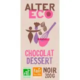 Alter Eco - Commerce Equitable Chocolat noir dessert 50% Cacao Bio du Pérou, 200g