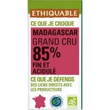 Ethiquable - Commerce Equitable Chocolat Noir 85% cacao Bio de Madagascar, 100g