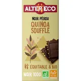 Alter Eco - Commerce Equitable Chocolat noir Quinoa Soufflé 60% Cacao Bio du Pérou, 100g