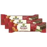 Alnatura Barre Chocolat noir fourré à la pâte d'amande bio, Lot de 3x40g