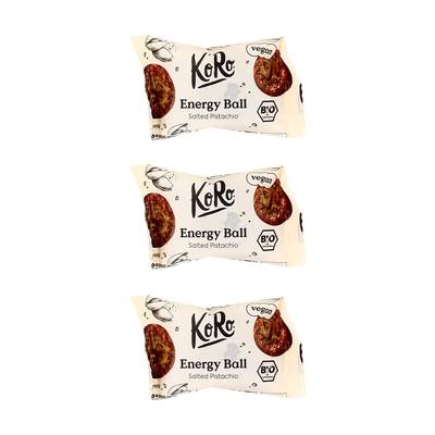 Koro Energy Ball à la pistache salée bio, Lot de 3x30g