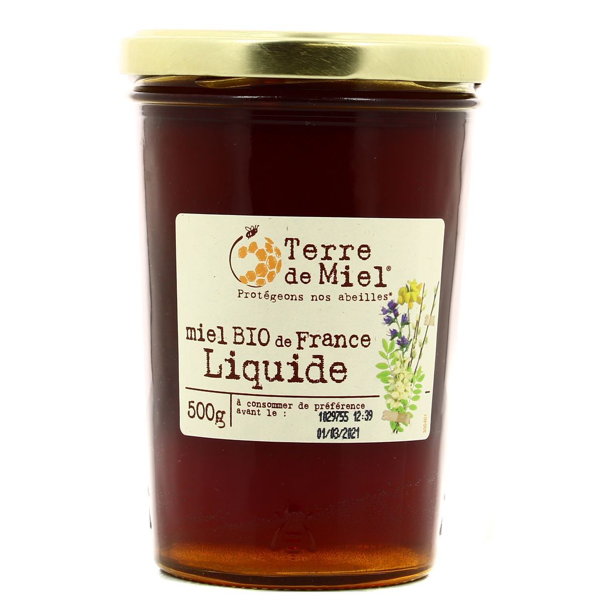 Terre De Miel Miel Bio de France Liquide, 500g