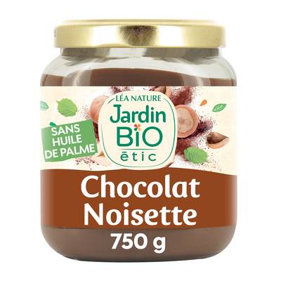 Jardin Bio Etic Pâte à Tartiner chocolat et noisettes Bio, 750g
